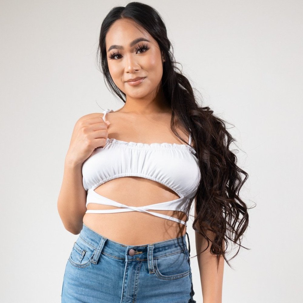 NWT White Crop Top